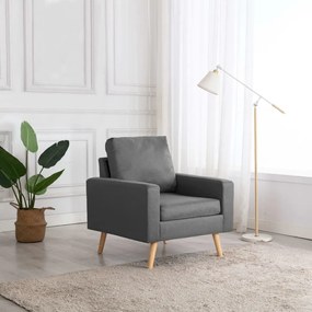 vidaXL Fotoliu, gri deschis, material textil