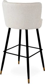 Scaun de bar pivotant design LUX Grenada, Lyssa off-white