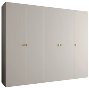Dulap de haine 250 cm Parna 1 (Cașmir + Auriu). 1125898