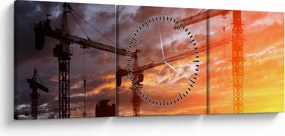 Tablou - Șantier de construcții (cu ceas) (90x30 cm)