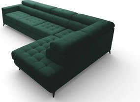 Colțar extensibil Nardo Maxi dreapta - verde catifea Bluvel 78