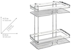 WENKO 20410100 - Raft PREMIUM din oțel inoxidabil, 24 x 27 cm, inox/argintiu