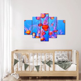 Tablou cu meduse în mare (150x105 cm)