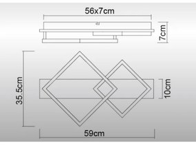 Plafonieră LED LESINA Globo 67847-24 LED/24W/230V 3000K