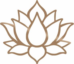 Accesoriu decorativ LOTUS FLOWER 1, auriu, metal, 50x43 cm
