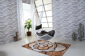 Leagan/balansoar gradina Gandia, Heinner, 80x102x124/195 cm, alb/gri