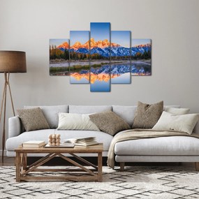 Tablou cu vârfuri de munți înzăpezăți (150x105 cm)