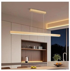 Brilagi - Lustra LED OAK suspendată cu cablu, 30W/230V, 3000/4500/6000K, stejar
