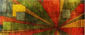 Tablou cu abstracție geometrică (120x50 cm)