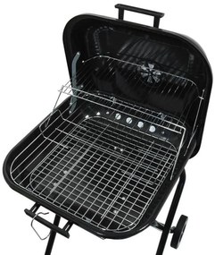 Grătar dreptunghiular cu cărbuni TRAPANI, 46 cm