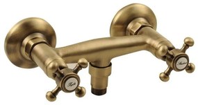 Baterie în culoarea bronzului pentru duș cu montare pe perete (1 ieșire) Antea – Sapho