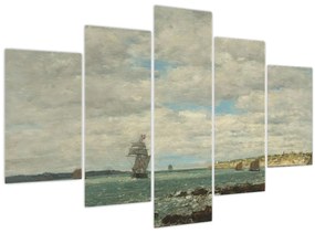 Tablou - Eugène Boudin, Coast of Brittany, reproducere (150x105 cm)