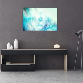 Tablou - Merkaba pe un fundal turcoaz (90x60 cm)