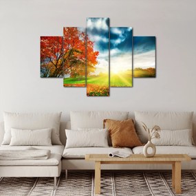 Tablou peisaj cu scufundat în razele solare (150x105 cm)