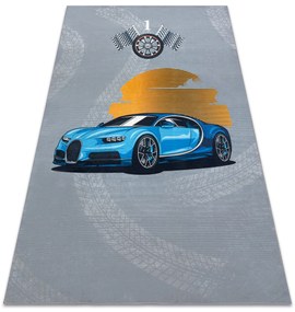 BAMBINO 41730 covor lavabil Mașină, cursă pentru copii anti-alunecare - gri / albastre