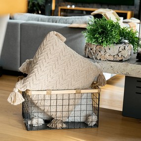 Coş metalic multifuncţional, negru, PANFIL