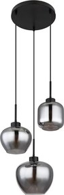 Globo 15549-3SH - Lampă suspendată pe cablu, finisaj mat, 3xE27/40W/230V, neagră