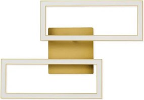 Lustră LED Modernă Klausen Pane 16W 4000K Alb-Auriu 8.2x47.5x32.3 cm - Iluminat Interior Elegant cu Flux Luminos 780LM pentru un Decor Rafinat