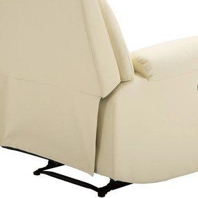 Homcom Fotoliu Relax Clasic cu Spatar Rabatabil si Taburet, Crem