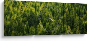 Tablou - Pădure deasă (cu ceas) (90x30 cm)