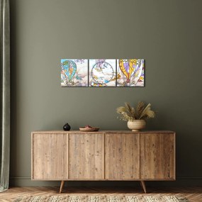 Tablou - Expediție în nori (cu ceas) (90x30 cm)