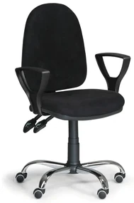 Scaun de lucru Torino SY cu cotiere, negru