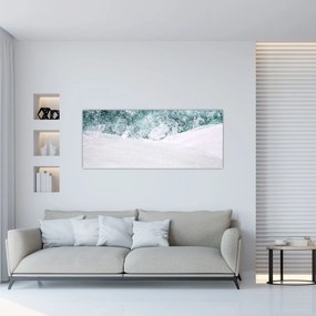 Tablou - Turcoaz abstractizare (120x50 cm)