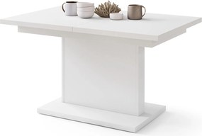 Mazzoni ASTON MINI Alb Mat - MĂSUȚĂ DE CAFEA MODERNĂ EXTENSIBILĂ REGLABILĂ PE ÎNĂLȚIME MASĂ TRANSFORMABILĂ