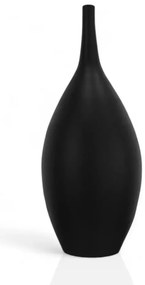 Vază ceramică neagră, 47 cm
