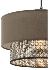 Lampă suspendată pe cablu ECHO 1xE27/60W/230V maro/gri