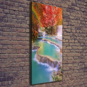 Pictură pe pânză Cascada în toamna