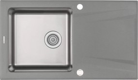 Chiuvetă granit-inox, 1-cuvă cu picurător, Prime, ZSR_S113