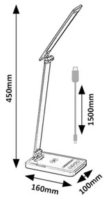 Lampă LED dimabilă de masă Rabalux 74213 TRAZE LED/5W/5V