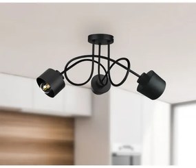 Lustră aplicată SIMPLY BLACK 3xE27/60W/230V