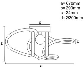 Lustră LED dimabilă aplicată LED/70W/230V 3000-6500K + telecomandă