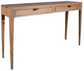 Consola natur din lemn de stejar, 2 sertare, Ernest