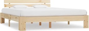 vidaXL Cadru de pat cu tăblie, 160x200 cm, lemn masiv de pin