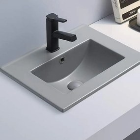 Lavoar pe mobilier Inter Ceramic gri mat 61 cm