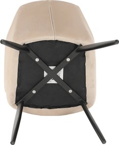 Scaun, material bej / picioare negre, ODOVEL