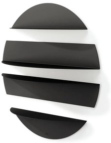Rafturi negre 4 buc. din metal 76 cm Solis – Umbra
