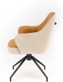 Scaun rotativ K527 maro/bej