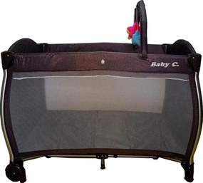 Patut Pliant NOVOKIDS™ Baby C XXL, 110X80 cm, transforabil in Tarc Copii, 2 Niveluri, Masa infasat detasabila, jucarii din plus, geanta transport,