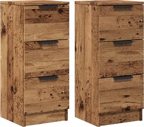vidaXL Dulapuri, 2 buc., lemn vechi, 30x30x70 cm, lemn prelucrat