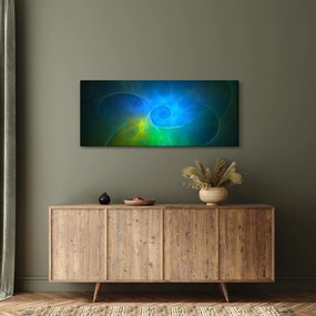 Tablou cu abstracțiune albastră (120x50 cm)