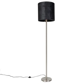 Lampă de podea modernă din oțel cu abajur negru 40 cm - Simplo