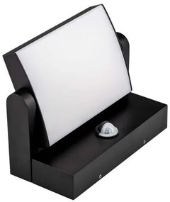 LED Aplica de perete exterior cu senzor LED/17W/230V 3000K IP65 negru