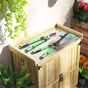 Outsunny Lot de 2 foarfece de grădină, foarfecă pentru gard viu lungime 63,5-78,5 cm tăietor cu enclumă lungime 64,5-90 cm verde și negru | Aosom Romania