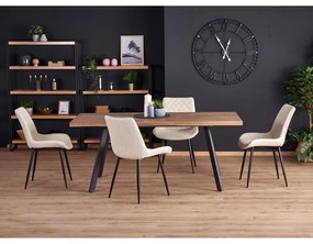 Masa de bucaterie Berlin 160 cm, miere de nuc / negru