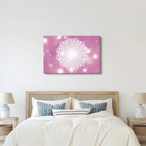 Tablou - Mandala pe fundal roz (90x60 cm)