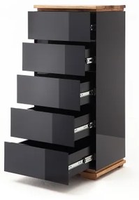 Comodă ARVI, negru/stejar